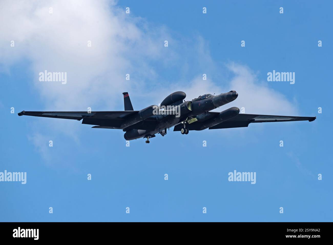USAF Lockheed U2 Spy plane (Dragon Lady) arrive au Royal International Air Tattoo, RAF Fairford, Cirencester, Royaume-Uni, le 20 juillet 2024 Banque D'Images