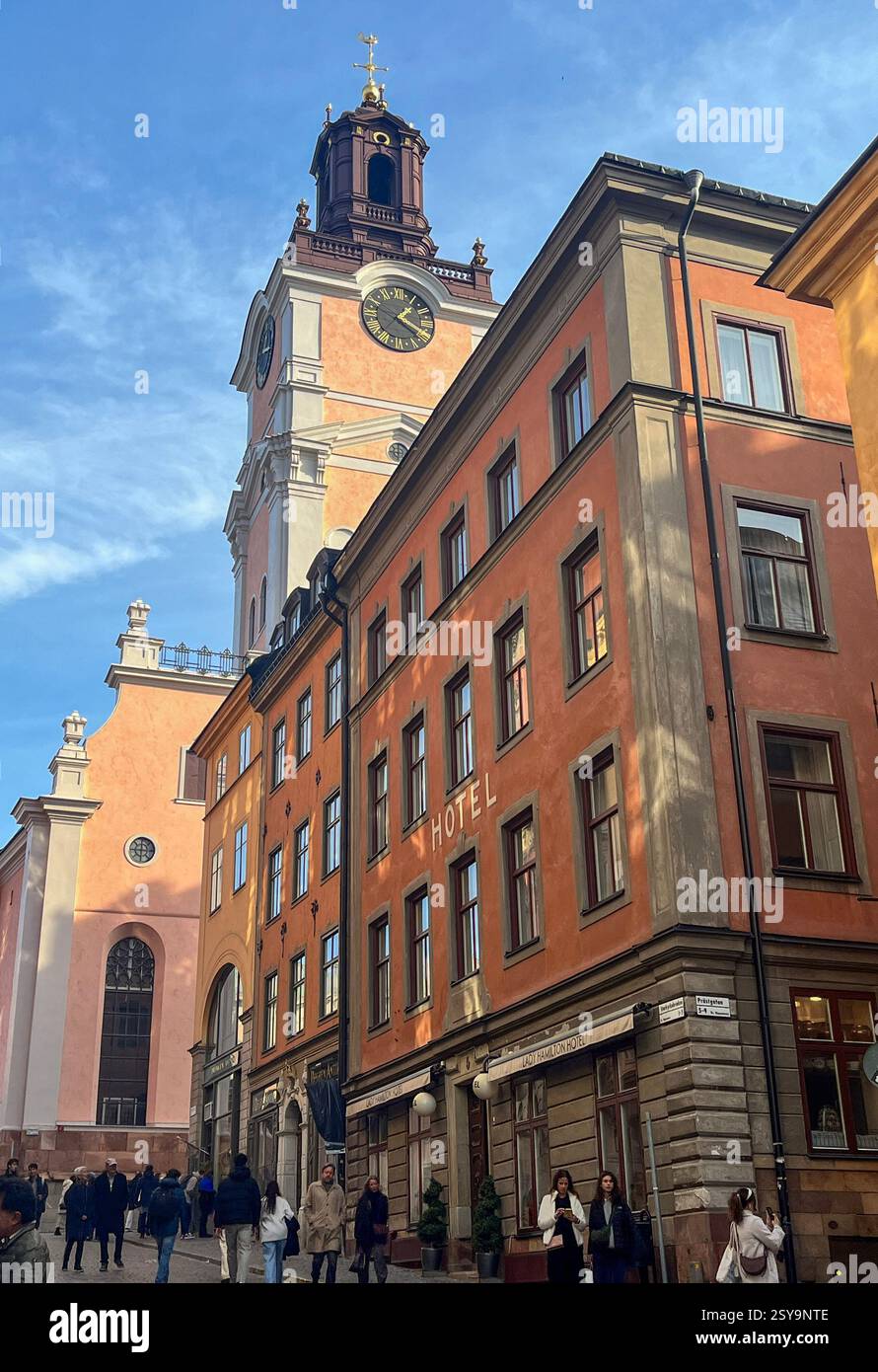 Vieux bâtiment à Stockholm Old towm Banque D'Images