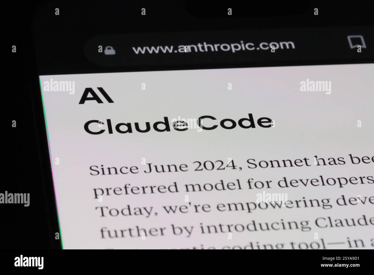 Shanghai, Chine-Feb.25th 2025 : logo de l'outil Claude Code sur le site Web Banque D'Images
