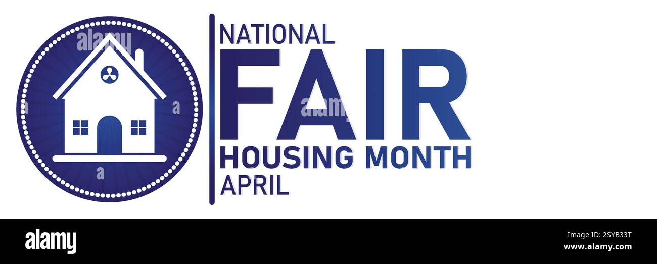 Mois national du logement équitable : plaidoyer pour l'égalité des droits en matière de logement Illustration de Vecteur