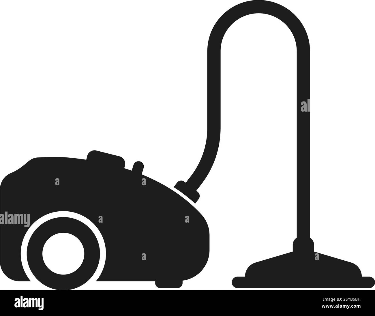 Icône d'aspirateur dans le style plat. Équipement pour illustration vectorielle de nettoyage de maison sur fond isolé. Concept commercial de signalisation de machine propre. Illustration de Vecteur