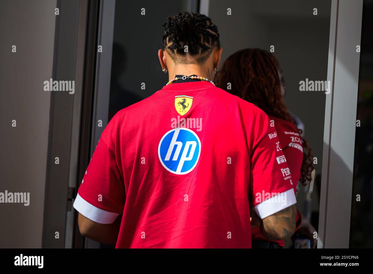 Sakhir, Bahreïn. 28 février 2025. Lewis Hamilton de l'écurie Scuderia Ferrari F1 Team lors du jour d'essais 3. Ahmad Al Shehab/Alamy Live News. Banque D'Images