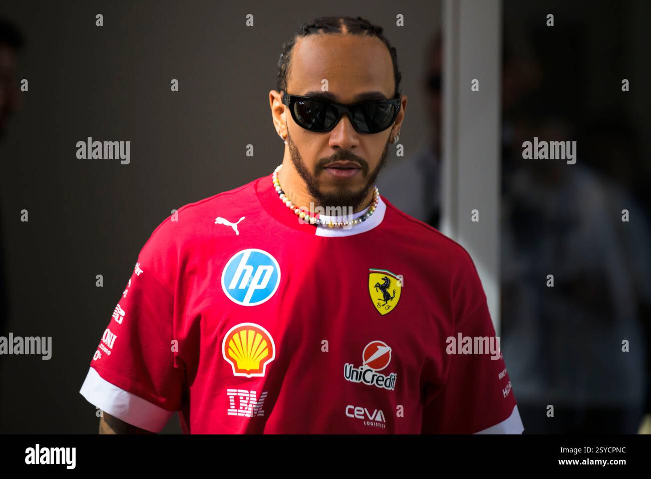 Sakhir, Bahreïn. 28 février 2025. Lewis Hamilton de l'écurie Scuderia Ferrari F1 Team lors du jour d'essais 3. Ahmad Al Shehab/Alamy Live News. Banque D'Images