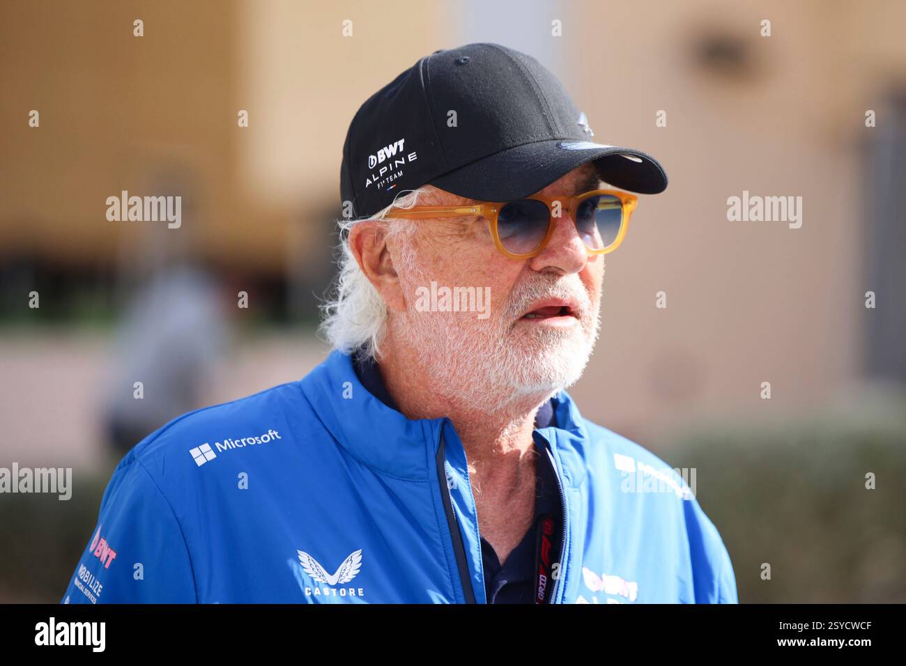 Flavio Briatore (BWT Alpine F1 Team), BAH, Bahrain Preseason Testing, Formel 1 Weltmeisterschaft, 28.02.2025 Foto : Eibner-Pressefoto/Annika Graf Banque D'Images