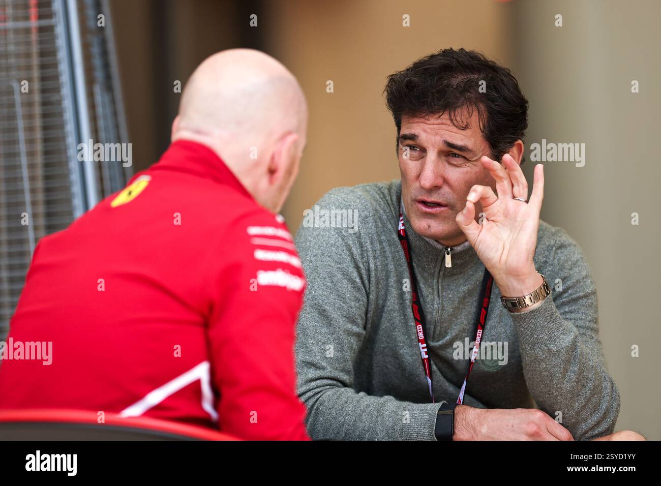 BAHREÏN, BAHREÏN - FÉVRIER 28 : Mark Webber, de l'Australie, lors de la troisième journée des essais de F1 sur le circuit international de Bahreïn, le 28 février 2025 à Bahreïn, Bahreïn. (Photo de Qian Jun/Alamy Live News) Banque D'Images