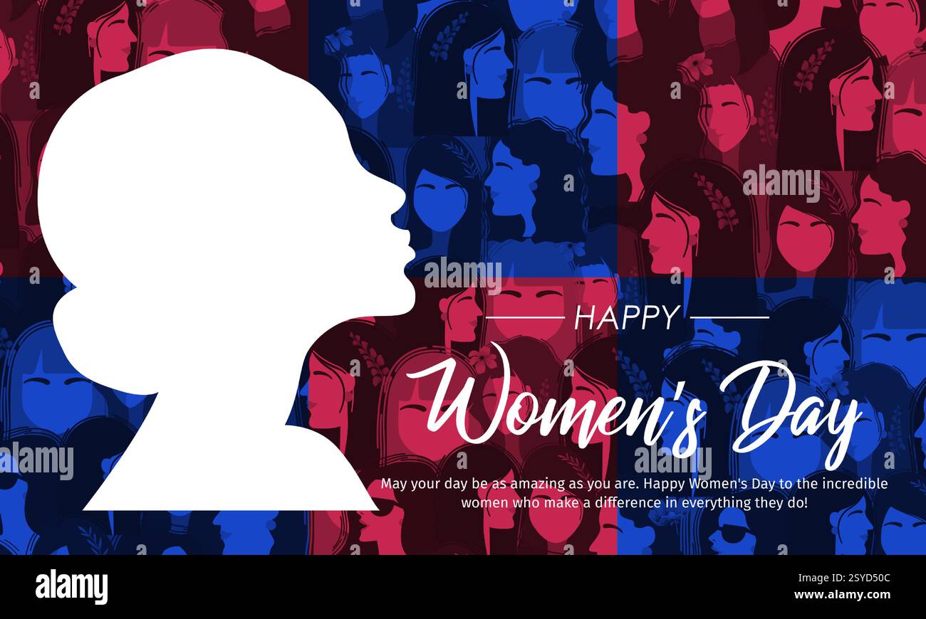 Illustration de la Journée internationale de la femme du 8th mars salutations arrière-plan Illustration de Vecteur