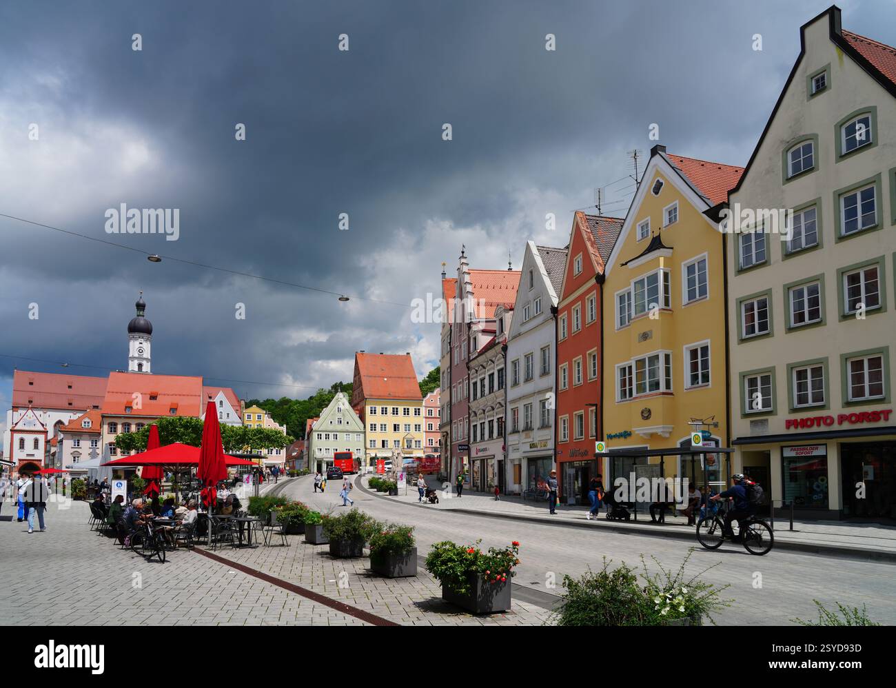 LANDSBERG AM LECH, ALLEMAGNE – vue de Landsberg am Lech, une ville médiévale sur la rivière Lech dans le sud-ouest de la Bavière, Allemagne, près de Munich. Banque D'Images
