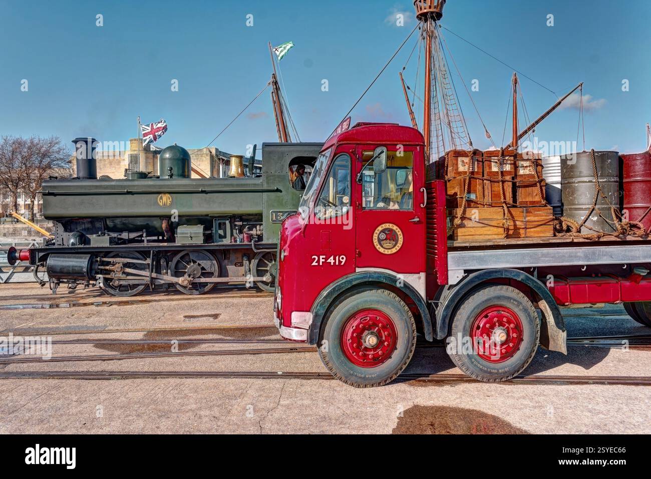 Bus rouge Bristol Banque D'Images