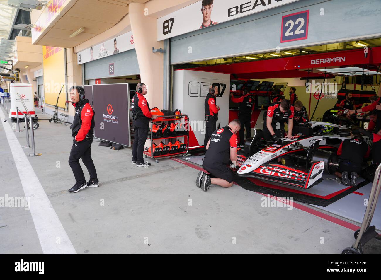 28.02.2025, Bahrain International circuit, Sakhir, formule 1 Testfahrten Bahrain 2025 ,im B Oliver Bearman (GBR) - Haas F1 Team Credit : Alessio de Marco/Alamy Live News Banque D'Images