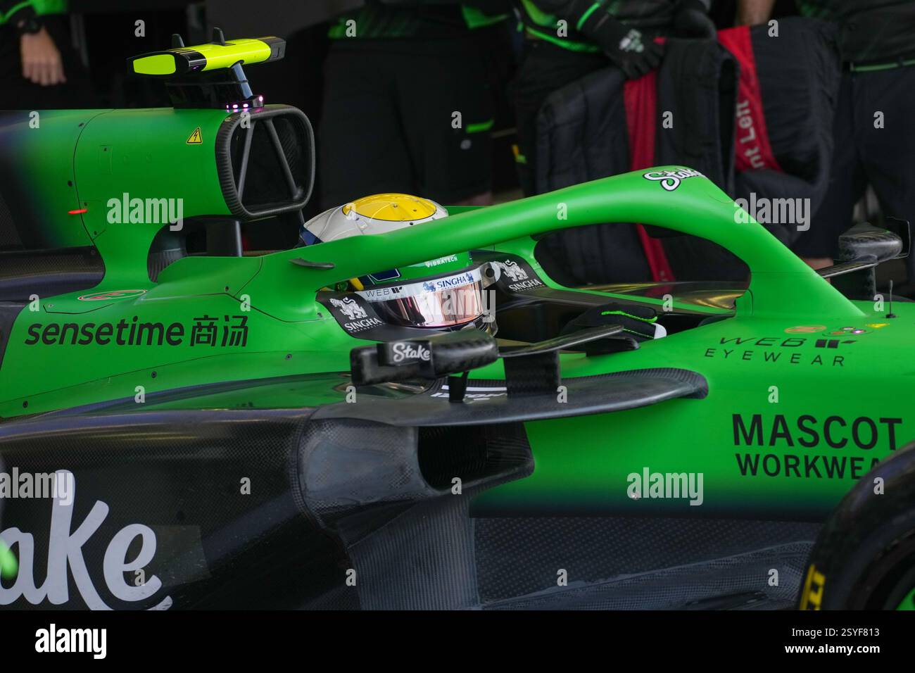 28.02.2025, Bahrain International circuit, Sakhir, formule 1 Testfahrten Bahrain 2025 ,im Gabriel Bortoleto (BRA) Stake Sauber F1 Ferrari crédit : Alessio de Marco/Alamy Live News Banque D'Images