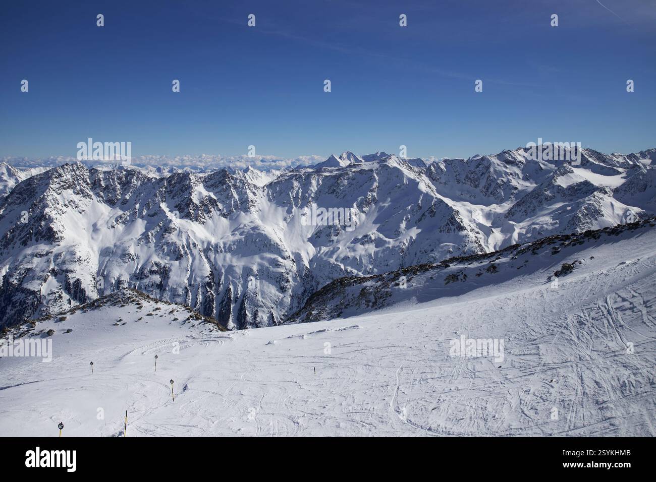 Station de ski en Autriche dans les hautes Alpes Banque D'Images