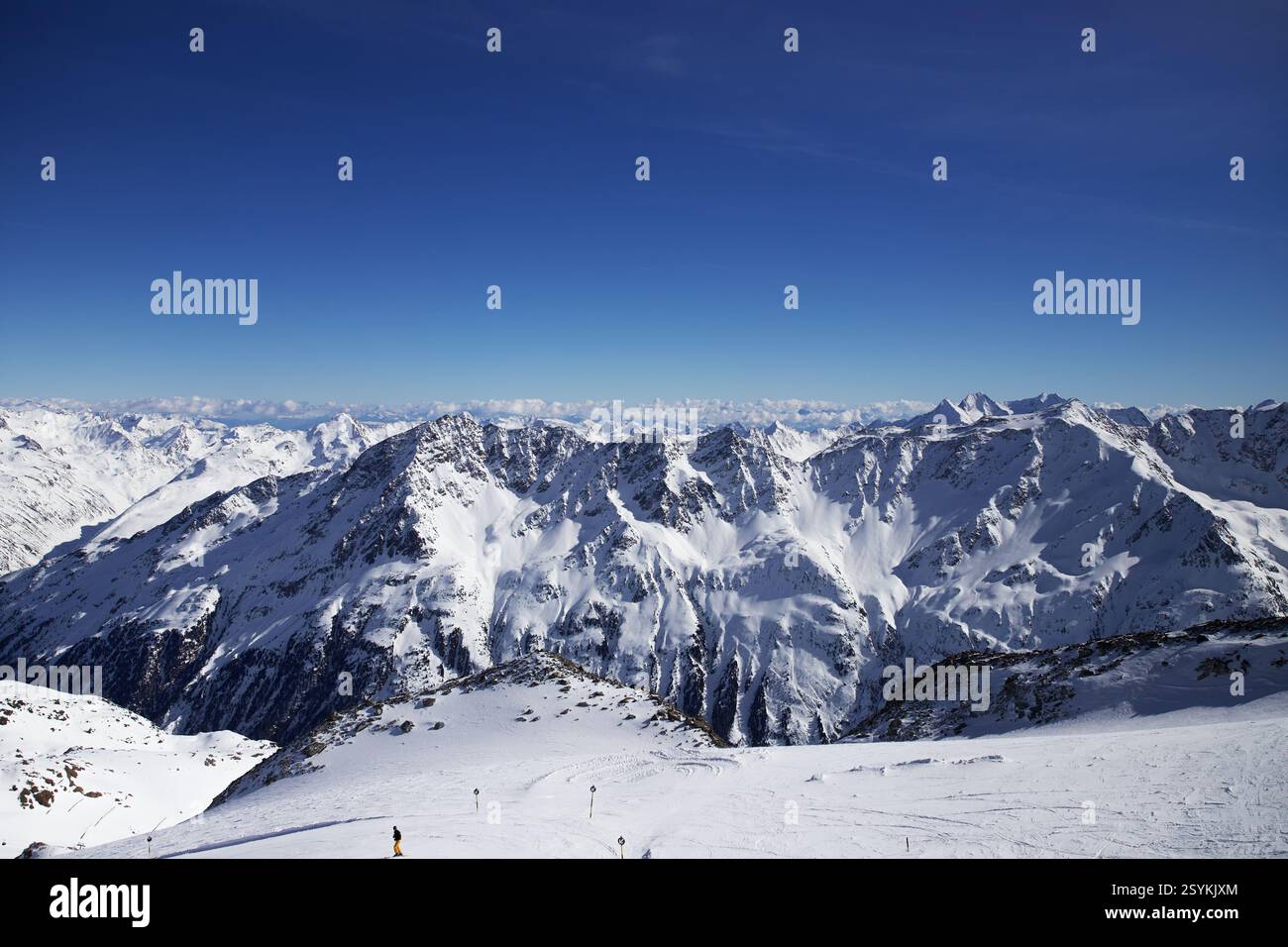 Station de ski en Autriche dans les hautes Alpes Banque D'Images