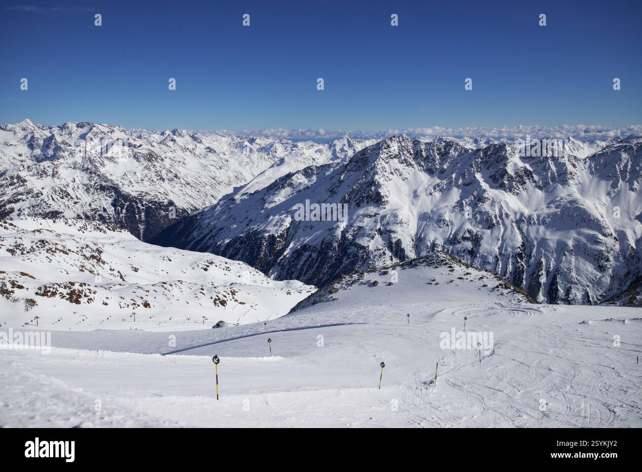 Station de ski en Autriche dans les hautes Alpes Banque D'Images