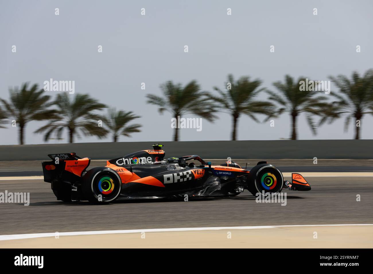 04 NORRIS Lando (gbr), McLaren F1 Team MCL39, action lors des essais de pré-saison de formule 1 Aramco 2025 du Championnat du monde de formule 1 FIA 2025 du 26 au 28 février 2025 sur le circuit international de Bahreïn, à Sakhir, Bahreïn - photo / DPPI Banque D'Images