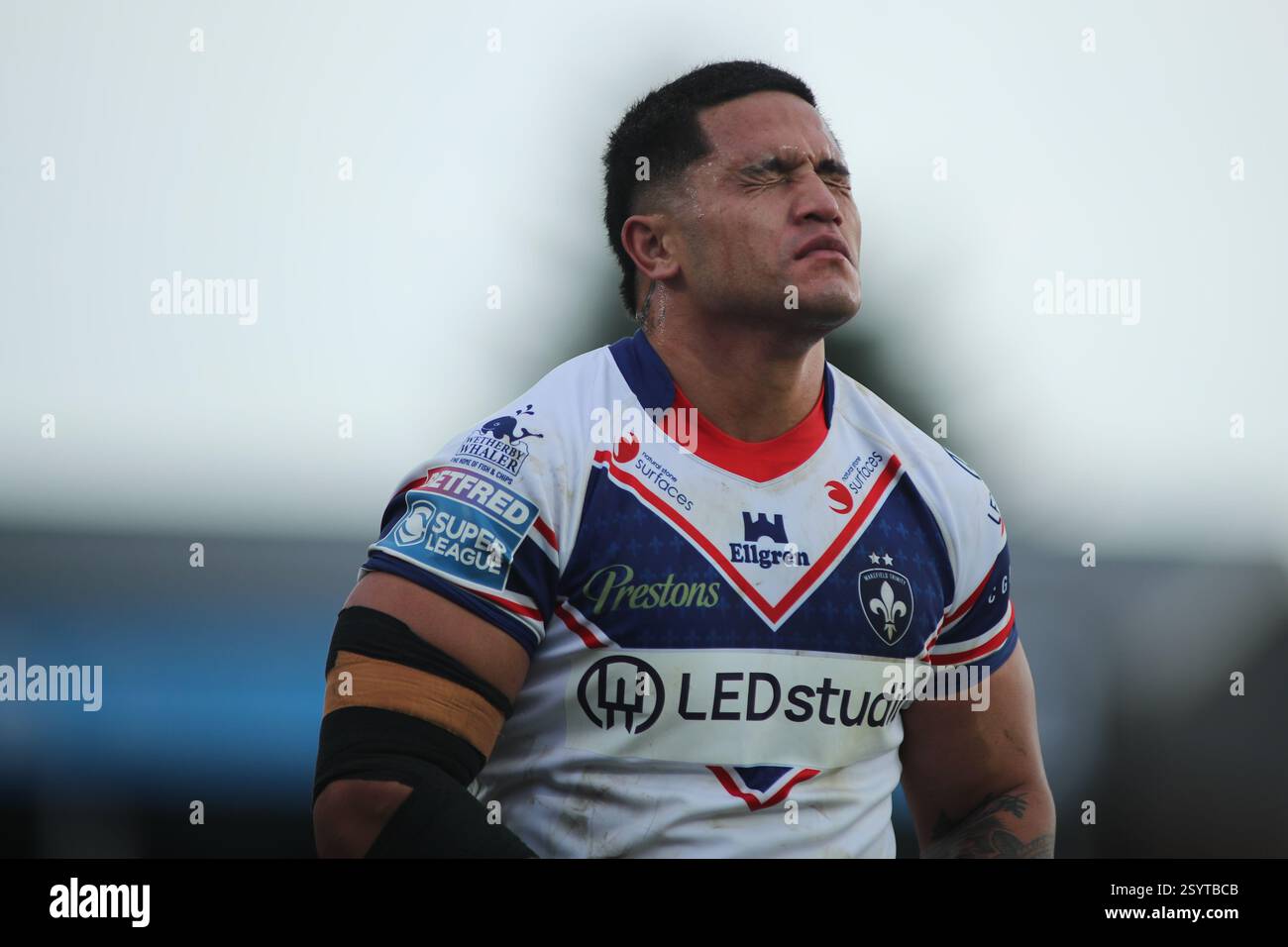 Wakefield, Royaume-Uni. 01 mars 2025. DIY Kitchens Stadium, Wakefield, West Yorkshire, 1er mars 2025. Betfred Super League Wakefield Trinity vs St Helens Renouf Atoni of Wakefield Trinity Credit : Touchlinepics/Alamy Live News Banque D'Images