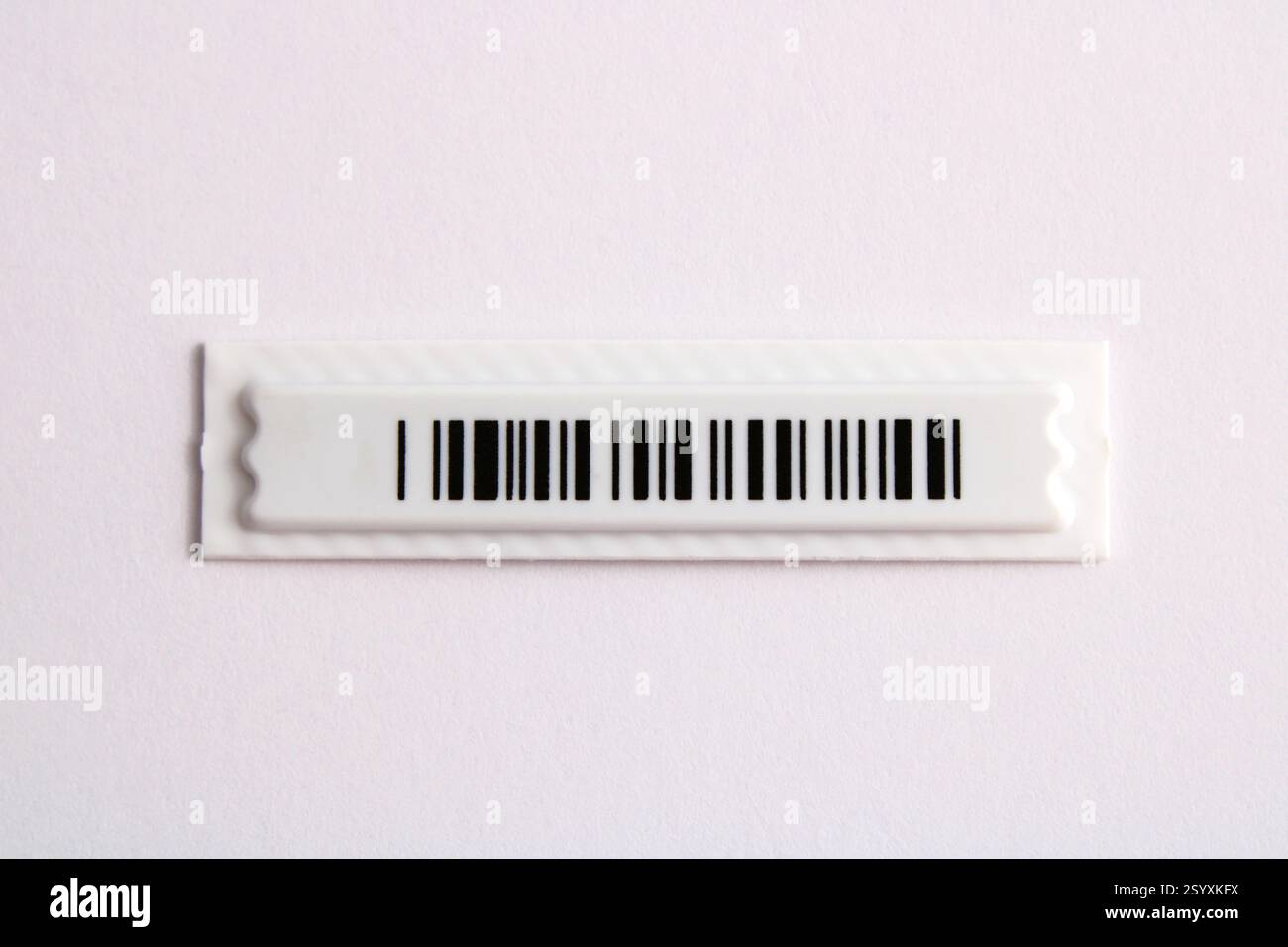Plastique avec code-barres noir et blanc Banque D'Images