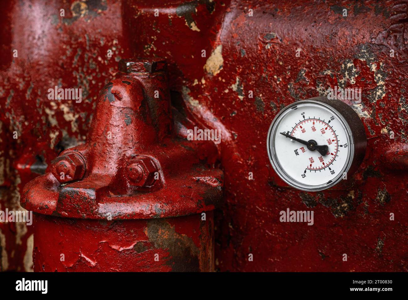 Détail d'un vieux tracteur historique old-timer motor Banque D'Images