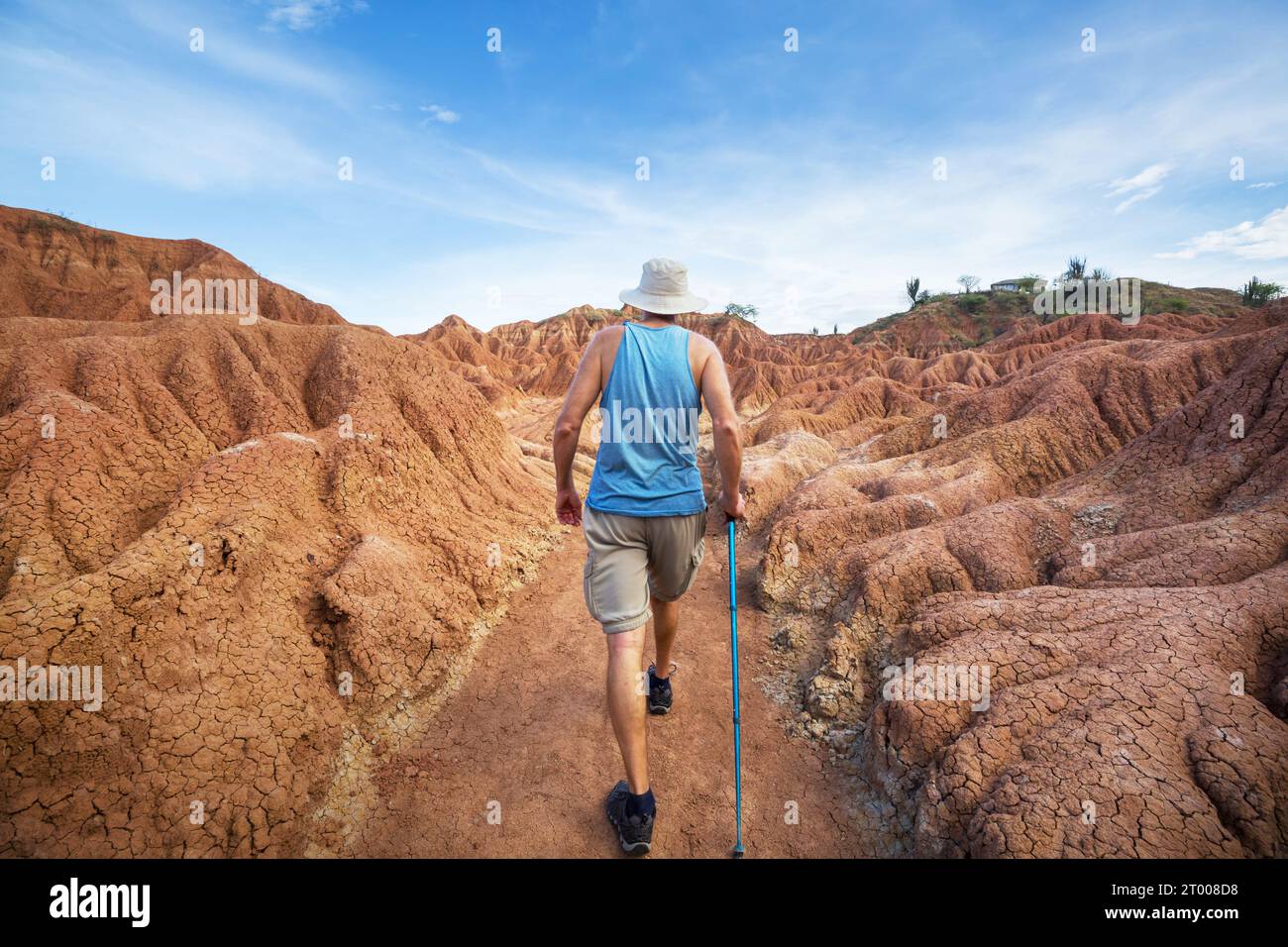 Touriste dans le désert de Tatacoa, Colombie, Amérique du Sud Banque D'Images