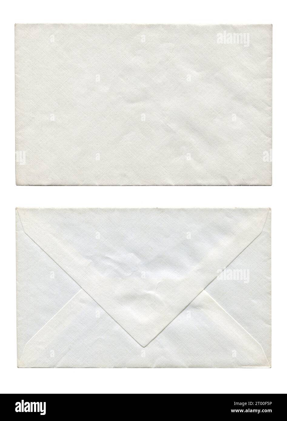 Enveloppe blanche vintage. isolé sur fond blanc Banque D'Images