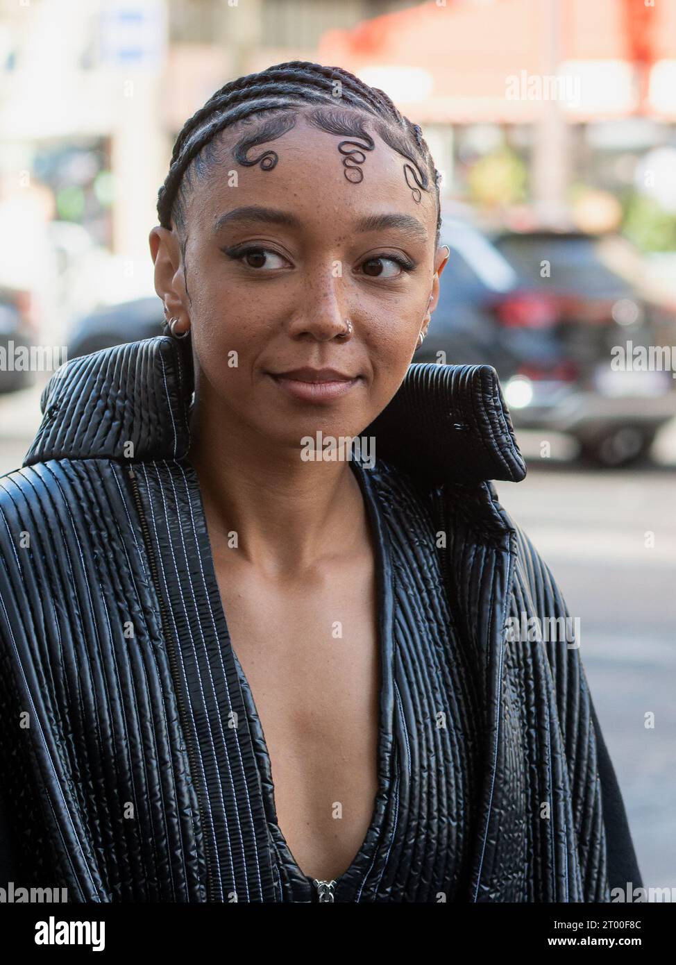 Paris, France. 02 octobre 2023. La réalisatrice Savanah Leaf au défilé Louis Vuitton Printemps/été 2024 dans le cadre de la Fashion week de Paris sur la FASHION WEEK DE PARIS - OCTOBRE 02 2023 crédit : Jacques Julien/Alamy Live News crédit : Jacques Julien/Alamy Live News Banque D'Images