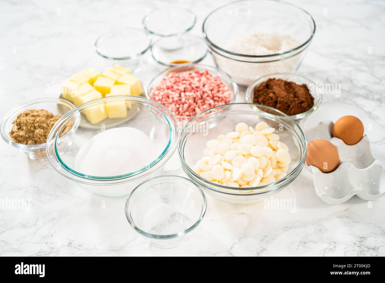 Biscuits au chocolat blanc à la menthe poivrée Banque D'Images
