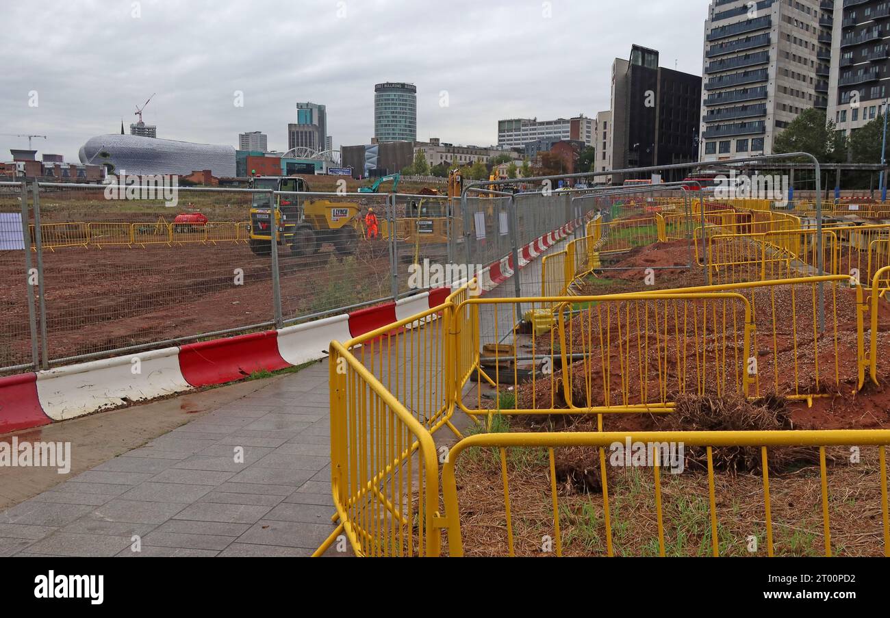 HS2 grande vitesse deux travaux à Birmingham Curzon St, gare, Central Birmingham, West Midlands, Angleterre, ROYAUME-UNI, B4 7XG Banque D'Images