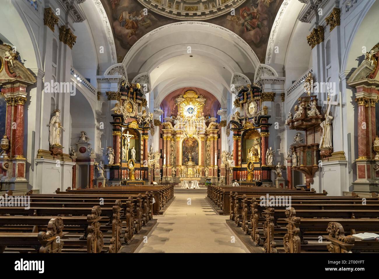 Rue Innenraum der Pfarrkirche Martin in Bamberg, Oberfranken, Bayern, Deutschland, Europa | Église de Saint. Martin interior, Bamberg, haute-Franconie, Banque D'Images