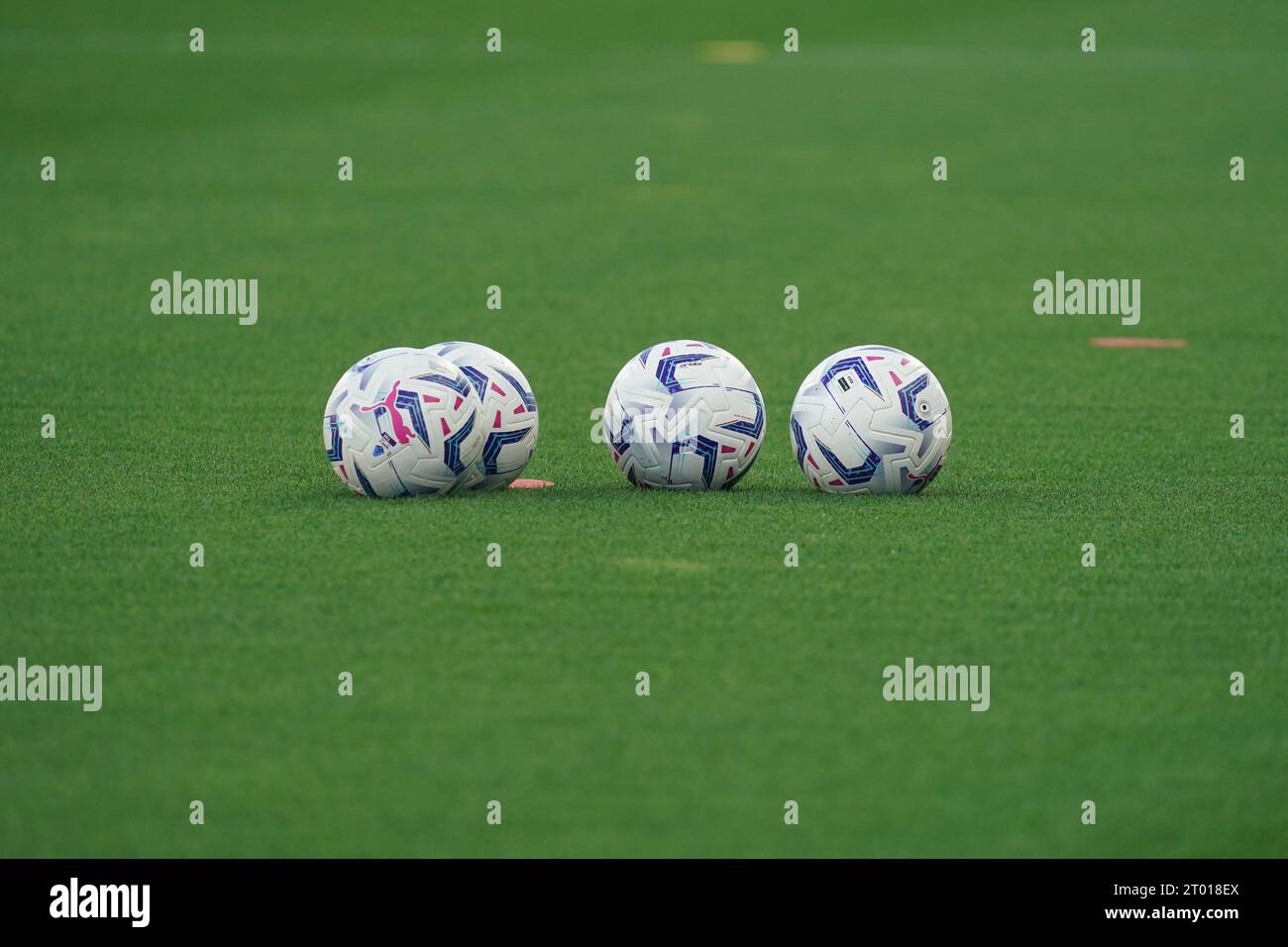 Reggio Emilia, Italie. 2 octobre 2023. SERIE A Balls, lors de l'US Sassuolo Calcio vs AC Monza, Serie A, au Mapei Stadium. Crédit : Alessio Morgese/Alessio Morgese / Emage / Alamy Live News Banque D'Images