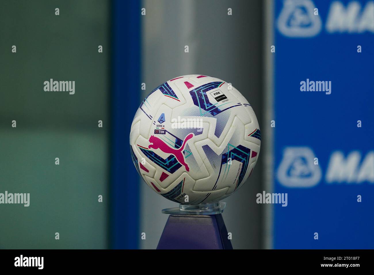 Reggio Emilia, Italie. 2 octobre 2023. Balle de Serie A, lors de l'US Sassuolo Calcio vs AC Monza, Serie A, au Mapei Stadium. Crédit : Alessio Morgese/Alessio Morgese / Emage / Alamy Live News Banque D'Images