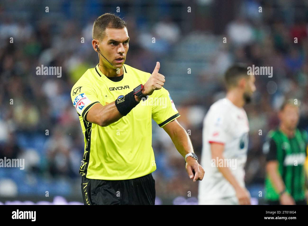 Reggio Emilia, Italie. 2 octobre 2023. Luca Zufferli, arbitre, lors de l’US Sassuolo Calcio vs AC Monza, Serie A, au Mapei Stadium. Crédit : Alessio Morgese/Alessio Morgese / Emage / Alamy Live News Banque D'Images