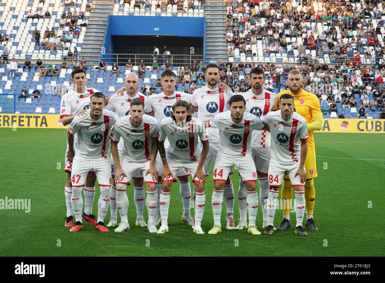 Reggio Emilia, Italie. 2 octobre 2023. Équipe de l'AC Monza, lors de l'US Sassuolo Calcio vs AC Monza, Serie A, au Mapei Stadium. Crédit : Alessio Morgese/Alessio Morgese / Emage / Alamy Live News Banque D'Images