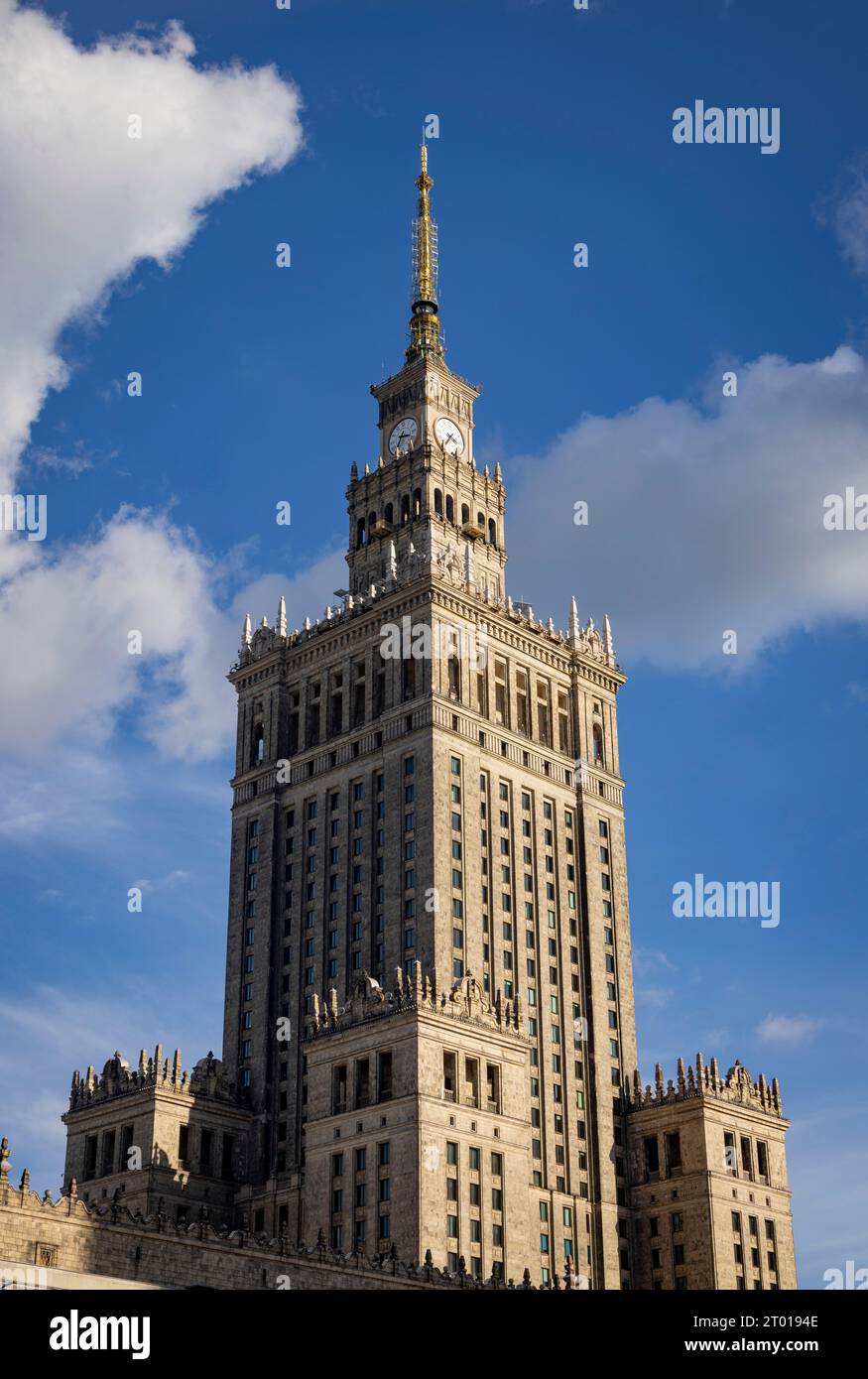 Le Palais de la Culture et des sciences, Varsovie, Pologne Banque D'Images