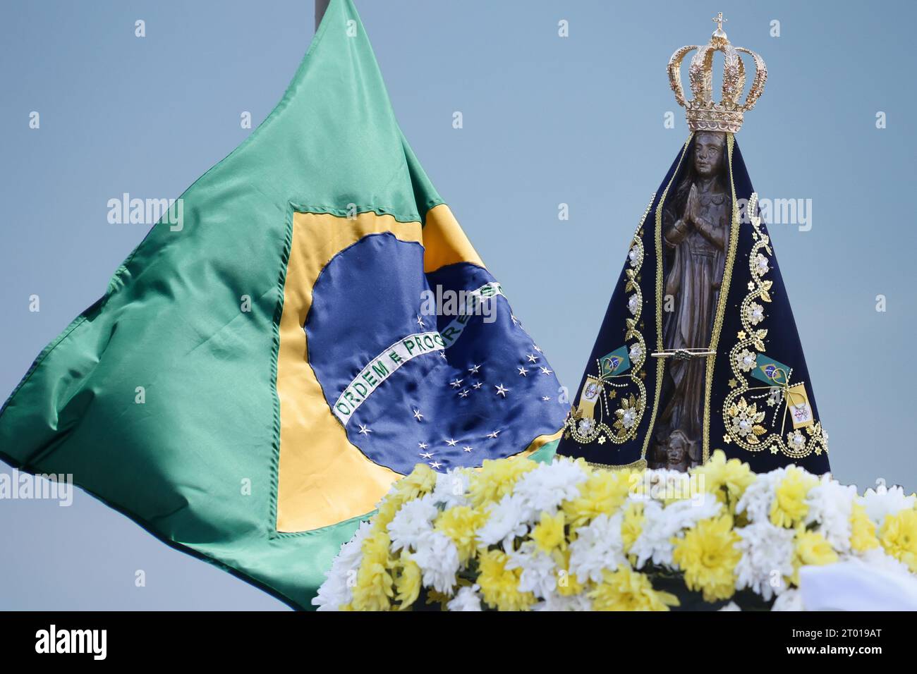 Statue de l'image de notre-Dame d'Aparecida - Nossa Senhora Aparecida Banque D'Images