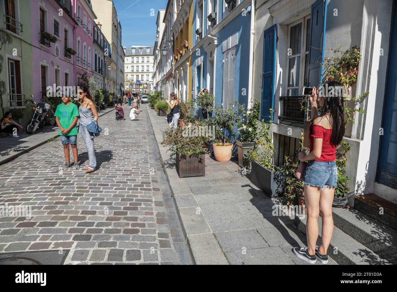 RUE CREMIEUX , UNE OBSESSION DES RÉSEAUX SOCIAUX À PARIS Banque D'Images