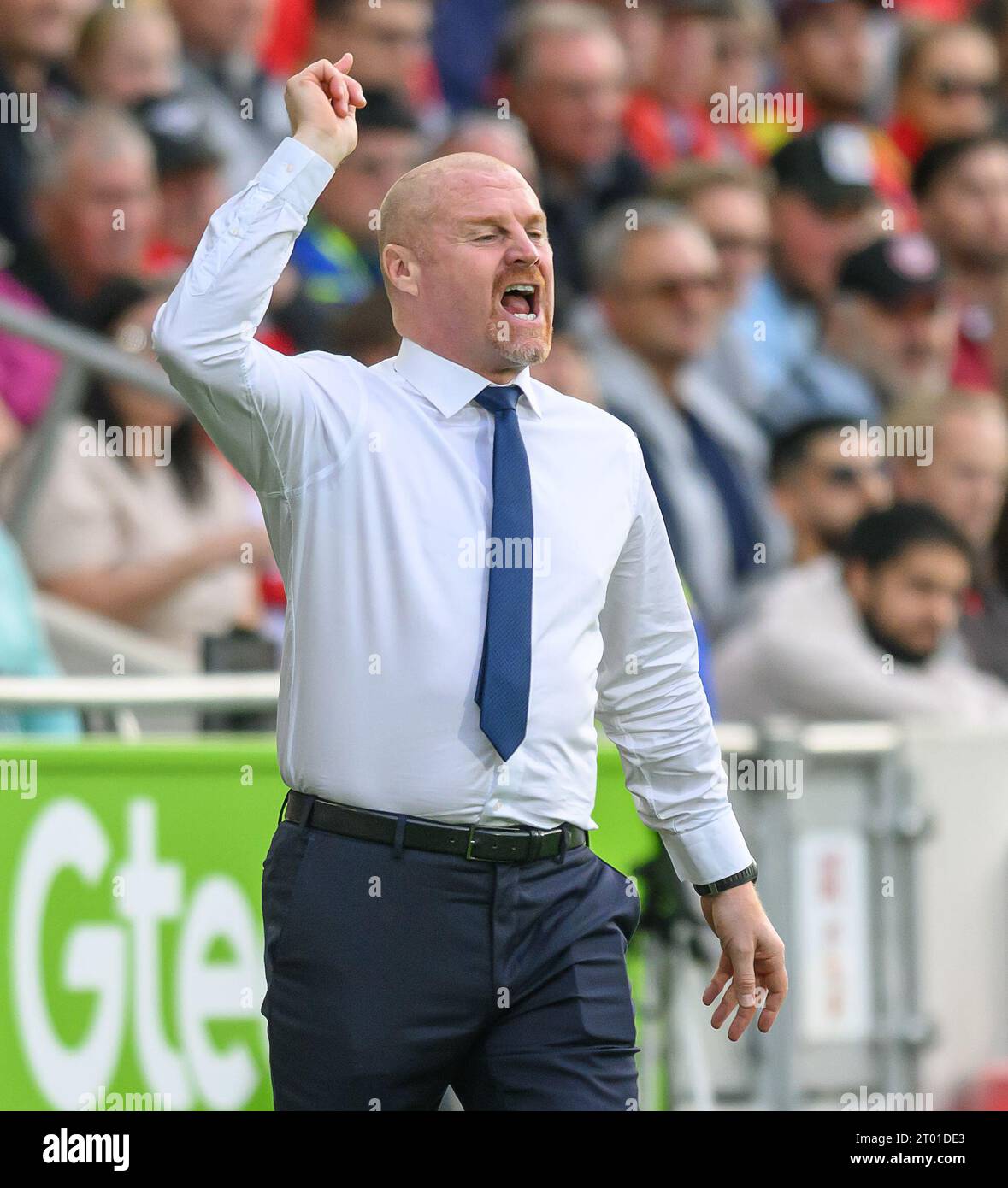 23 septembre 2023 - Brentford v Everton - Premier League - Gtech Community Stadium. Le Manager d'Everton Sean Dyche pendant le match contre Brentford. Photo : Mark pain / Alamy Live News Banque D'Images