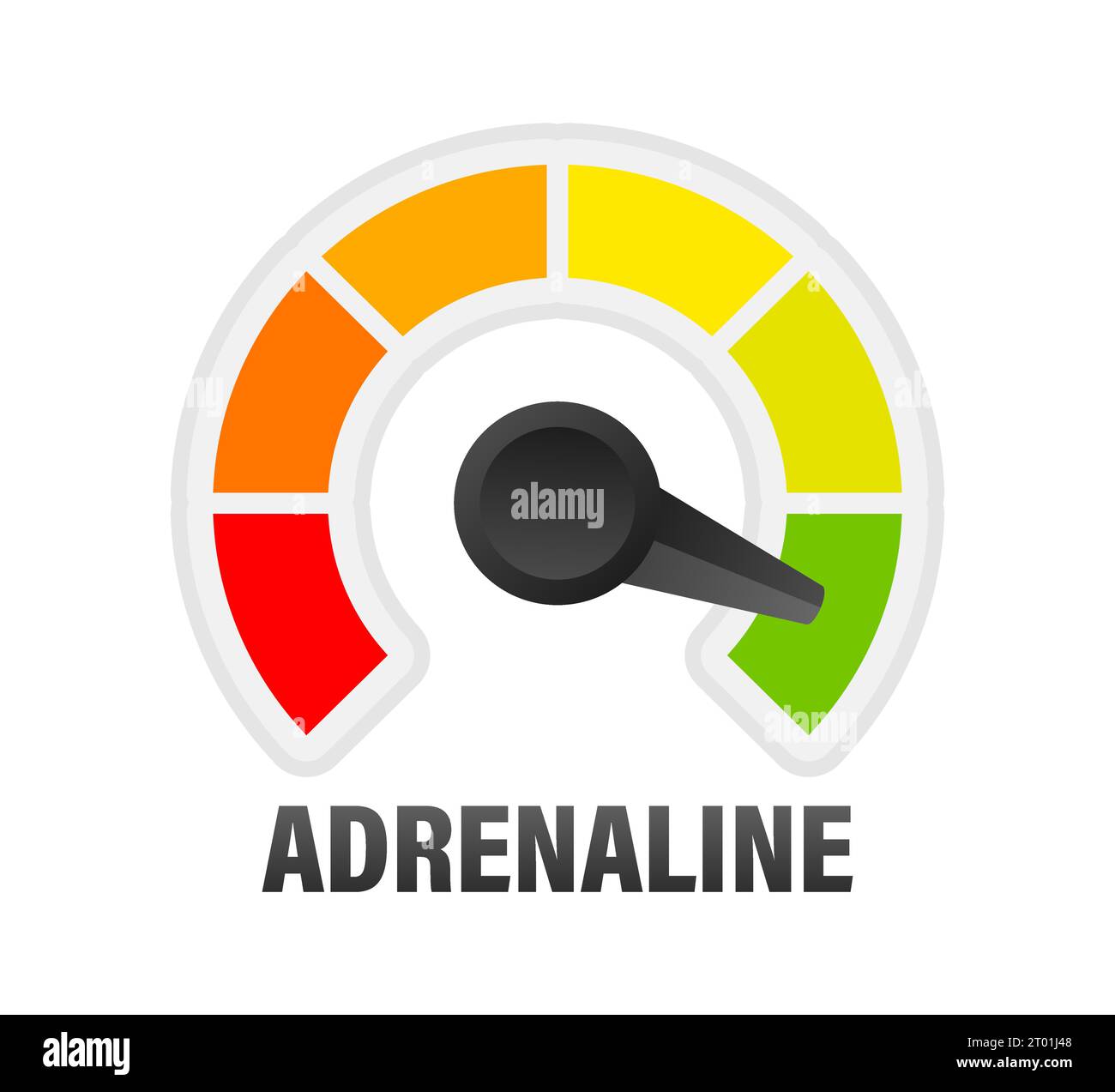Compteur de niveau d'adrénaline, échelle de mesure. Indicateur de ...