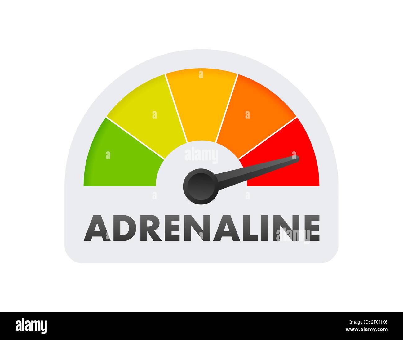 Compteur de niveau d'adrénaline, échelle de mesure. Indicateur de ...