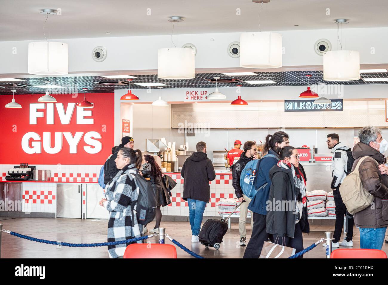 21 janvier 2023 à Rome, Italie : Five Guys American Fast Food Banque D'Images