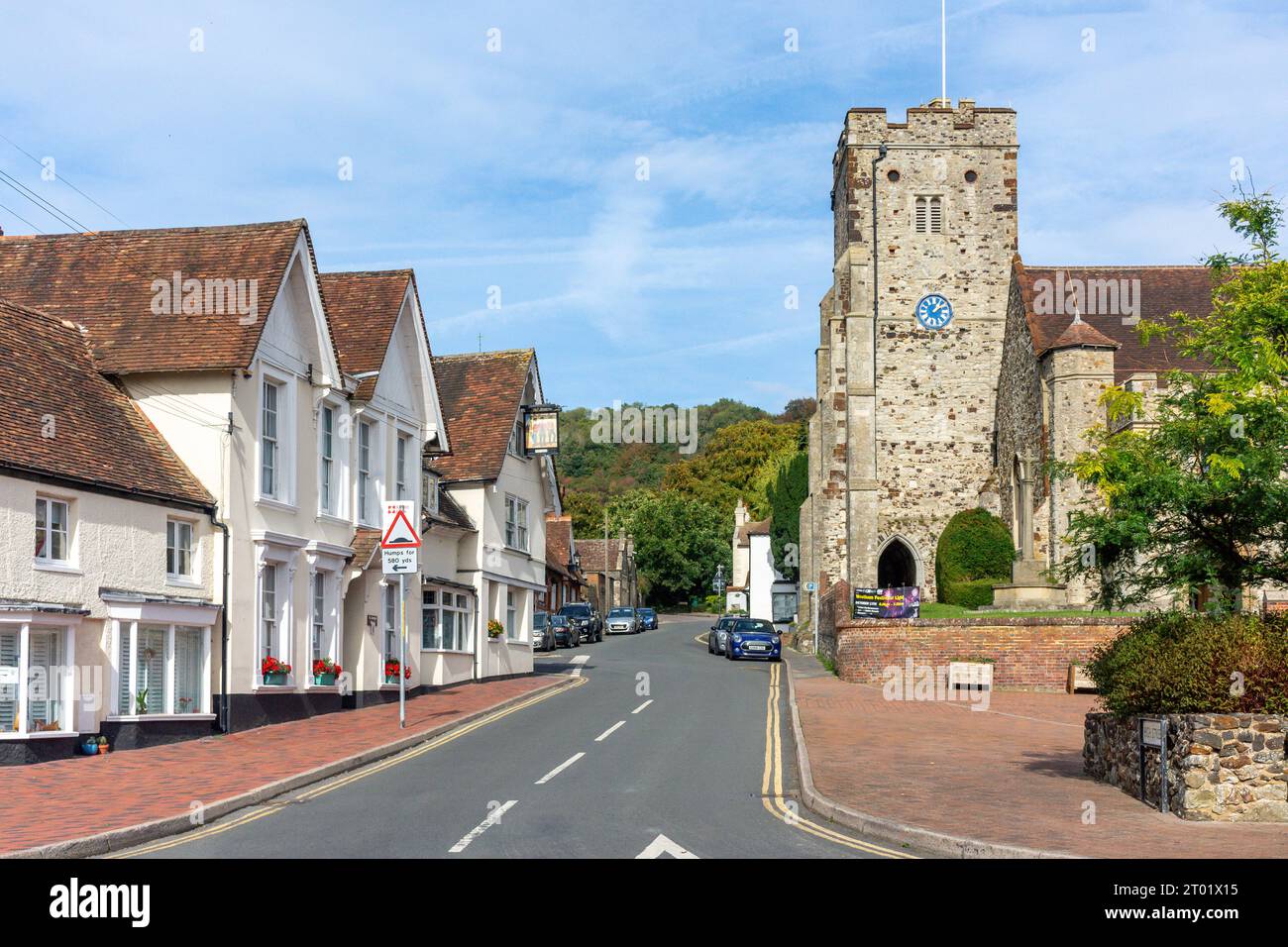 St George's Church, High Street, Wrotham, Kent, Angleterre, Royaume-Uni Banque D'Images