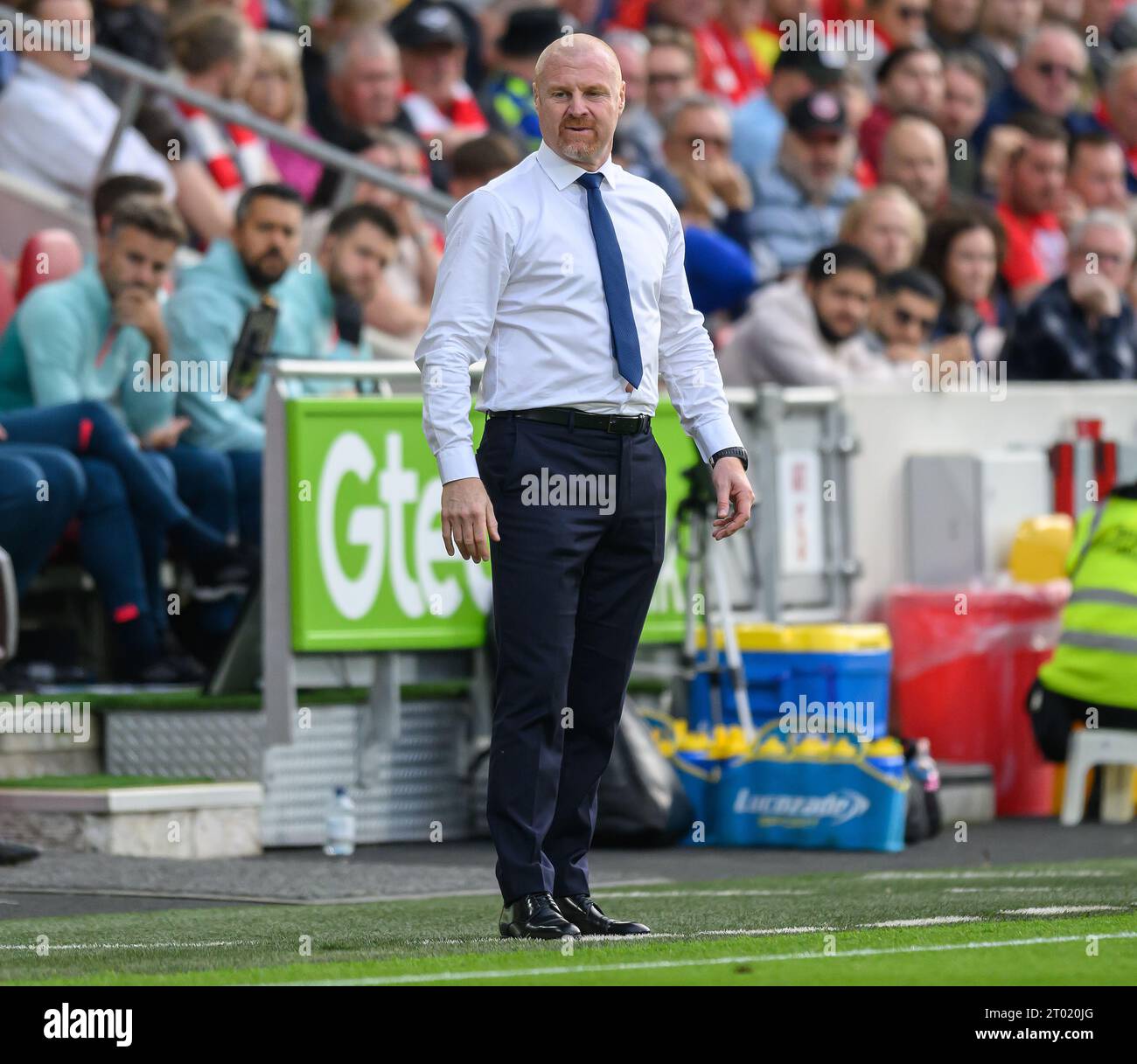 23 septembre 2023 - Brentford v Everton - Premier League - Gtech Community Stadium. Le Manager d'Everton Sean Dyche pendant le match contre Brentford. Photo : Mark pain / Alamy Live News Banque D'Images