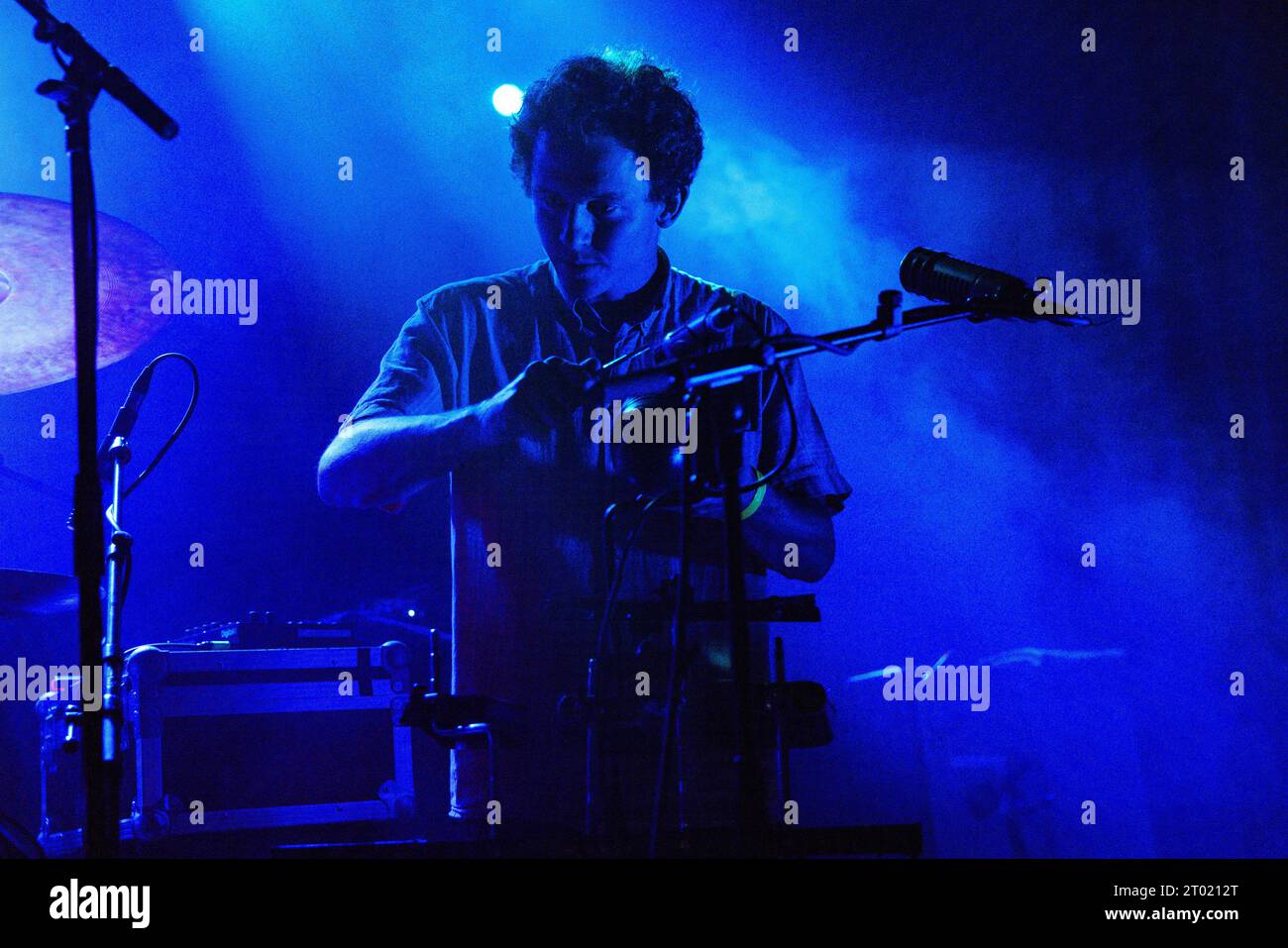 Milan, Italie, 19 septembre 2023. Le groupe post-punk anglais Squid joue en concert au Santeria Toscana, Milan. Crédits : Maria Laura Arturi/Alamy Live News Banque D'Images