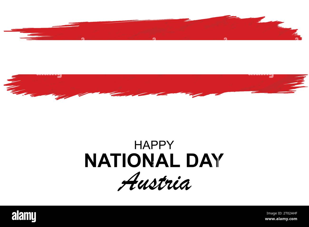 Bannière de la fête nationale autrichienne pour l'anniversaire du jour de l'indépendance. Drapeau de l'Autriche et design abstrait rétro géométrique moderne. Concept rouge et blanc. Banque D'Images