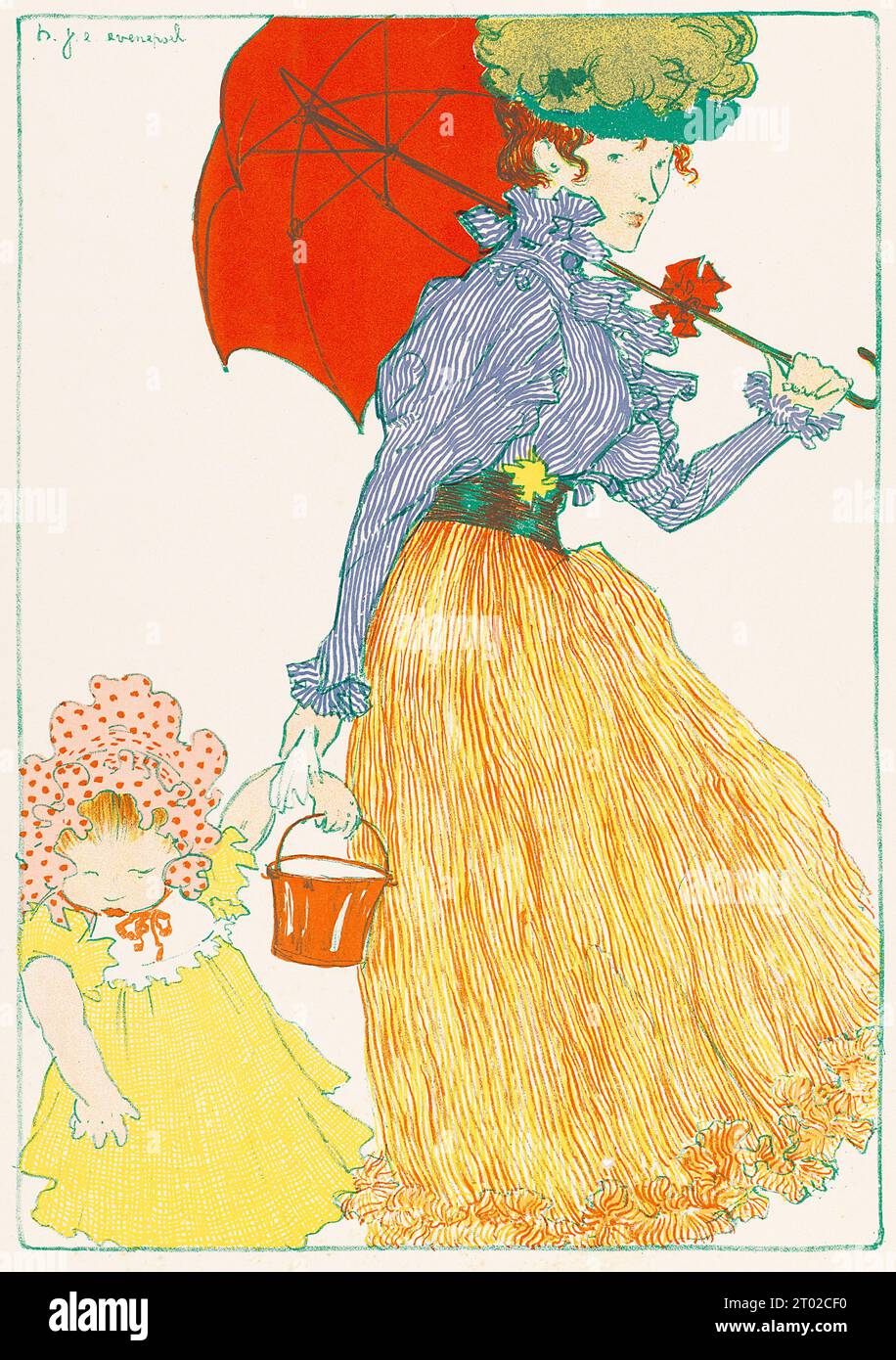 Henri Evenepoel - sur la place - 1897 Banque D'Images