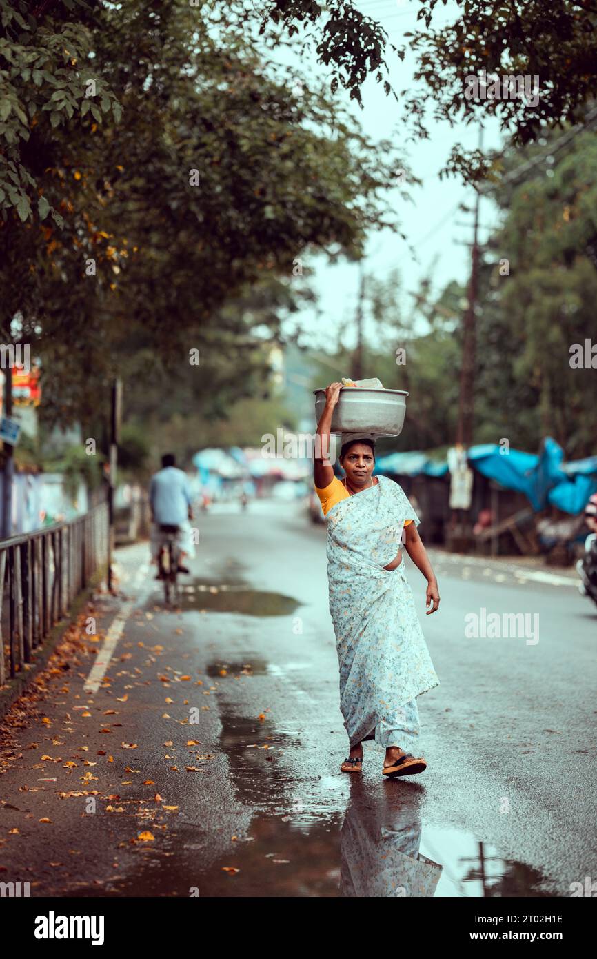 Belle photographie de rue à vaikom, kerala Inde Banque D'Images