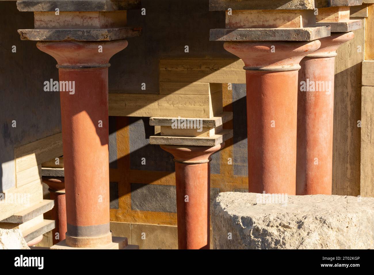 Knossos, Héraklion, Crète, Grèce - 21 septembre 2023 - les ruines du magnifique palais de Knossos, Crète, Grèce. Banque D'Images