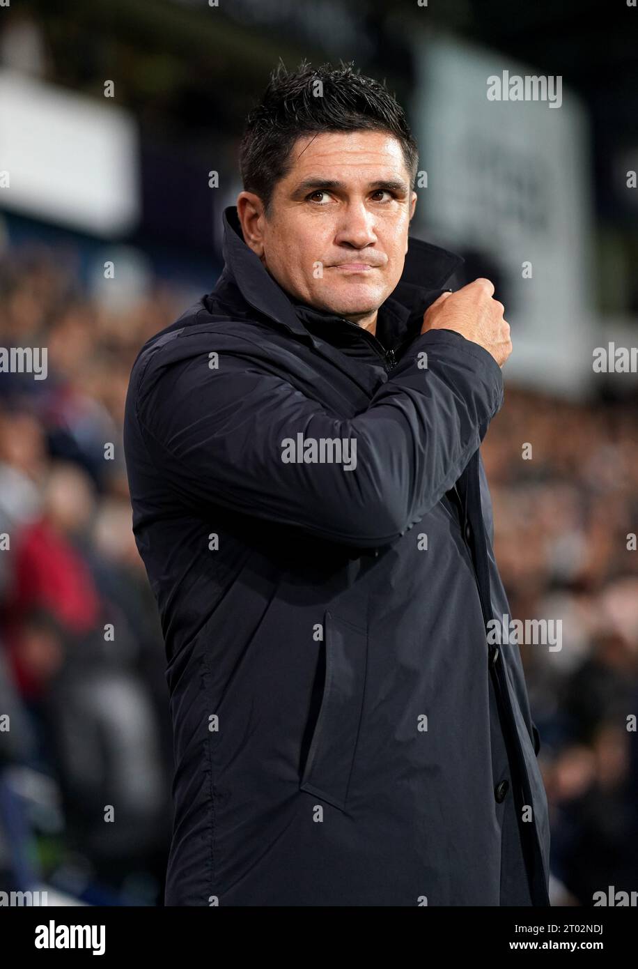 Sheffield Wednesday Manager Xisco Munoz avant le match du championnat Sky Bet aux Hawthorns, West Bromwich. Date de la photo : mardi 3 octobre 2023. Banque D'Images