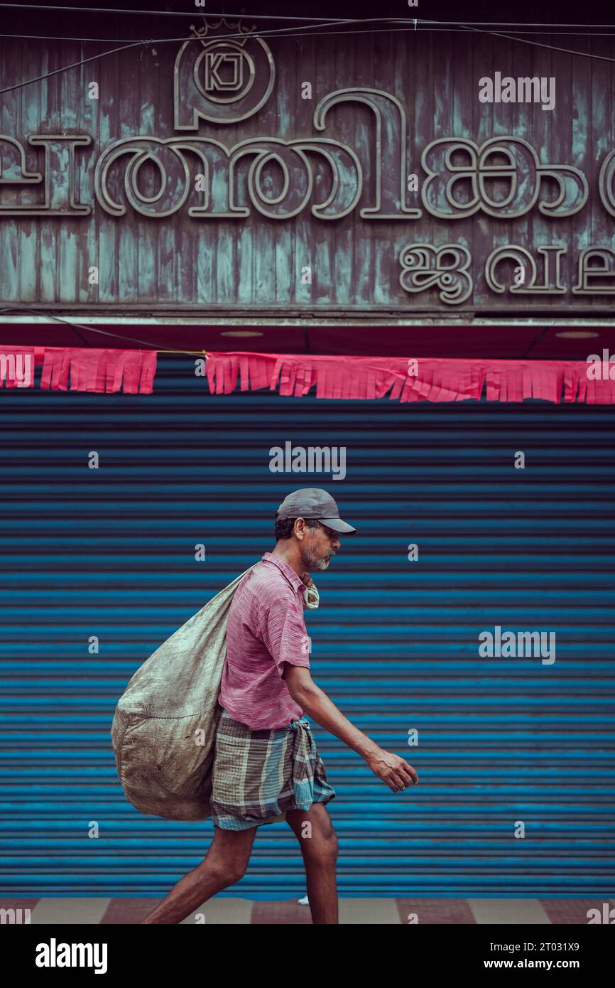 Photographie de rue à thripunithura, kerala Inde Banque D'Images