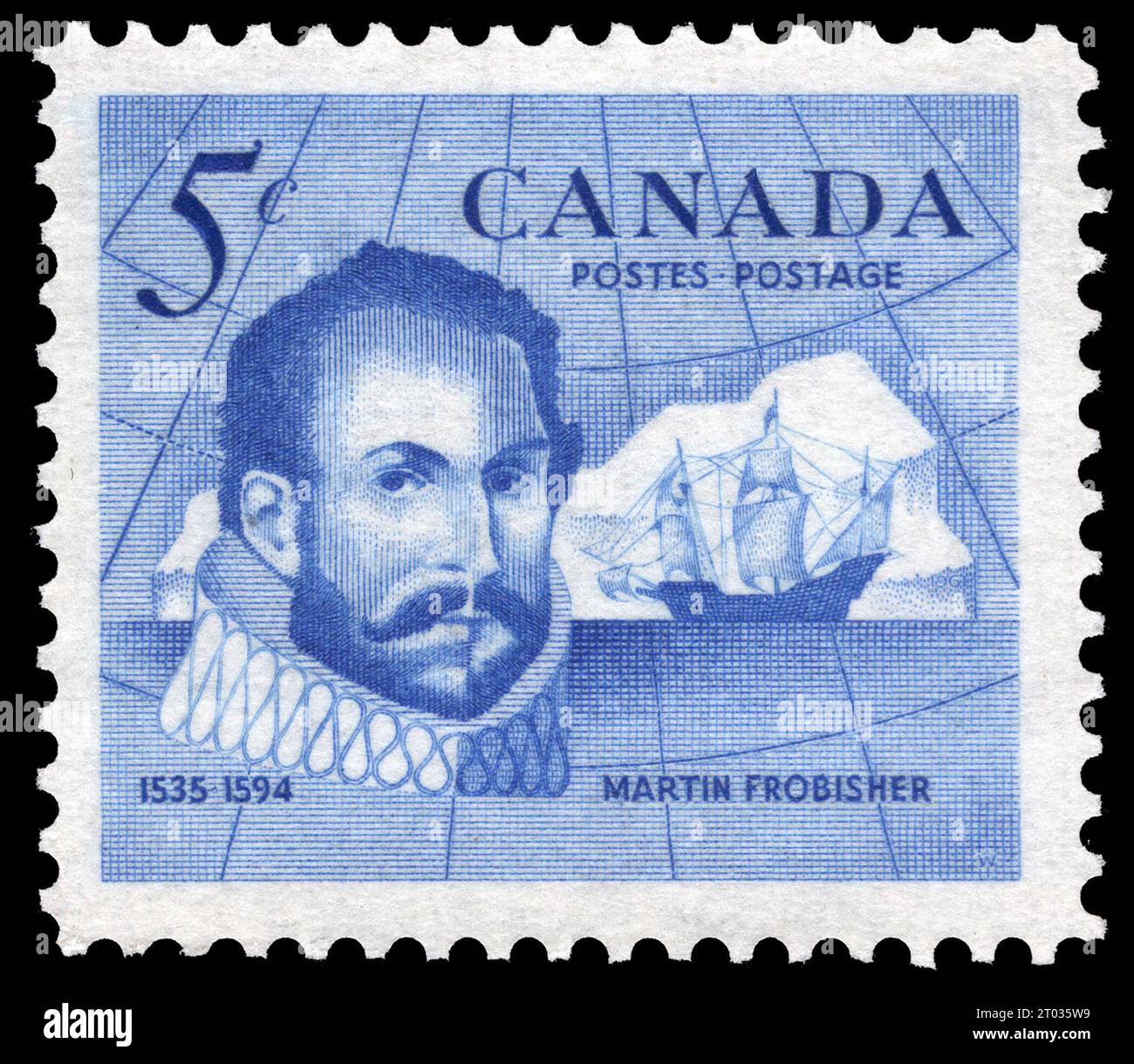 Timbre-poste commémoratif canadien émis en 1963 Banque D'Images
