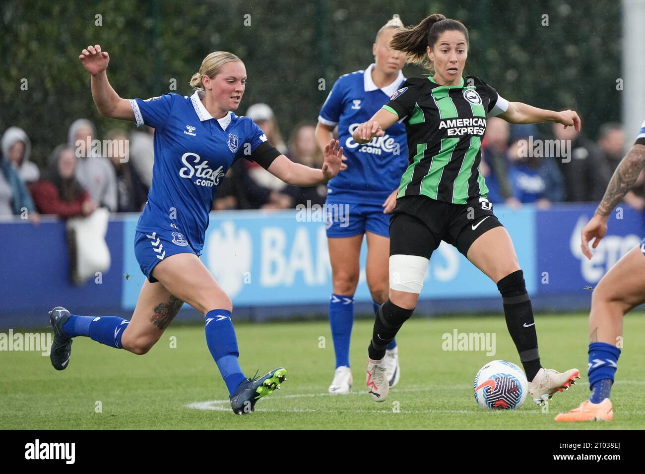 Everton Women V Brighton & Hove Albion Women1 octobre 2023. Walton Hall Park Stadium. Liverpool. Women’s Super League Everton 1 Brighton 2 Banque D'Images