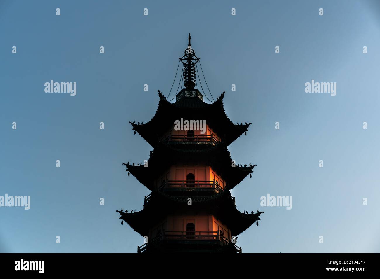 Dieu de la ville Temple de Ningbo Banque D'Images